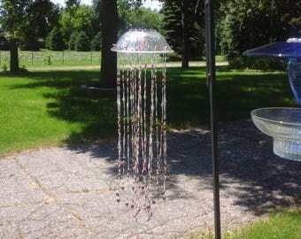 Glass, Lampwork, Natural Stone & Crystal Beaded Sun catcher /Wind Catcher Wind chime