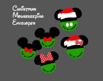 Set of 5 Christmas Mousekeeping Envelopes