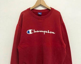 On Sale 20% Off Vintage Champion Big Logo Sweatshirt/Champion Sweater/Champion Clothing/Champion Spellout
