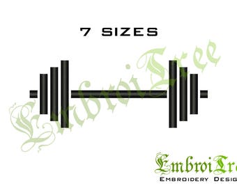 Barbell Embroidery Design Dumbbell Machine Embroidery Download Gymnastic Embroidery Pes File