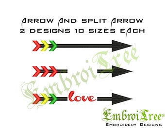 Arrow Embroidery Design Machine Embroidery Split Arrow Designs Embroidery Arrow File Download