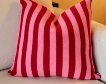 Striped 100% Lambs Wool Pillow