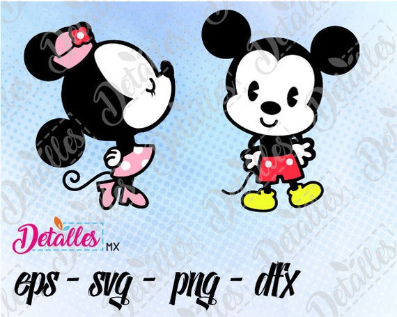 Download Mickey Mouse Minnie Mouse kiss love SVG Cut File Vector SVG