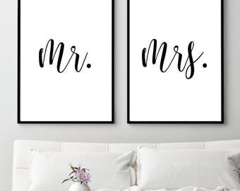 Mr and mrs printable | Etsy