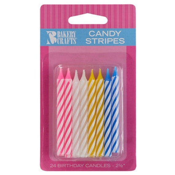 Candy Stripes Birthday Candles