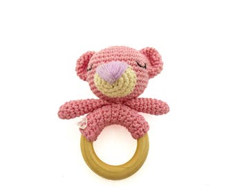 hochet ourson / rattle bear / rammelaar / crocheted rattle