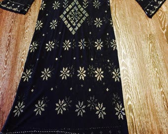 Starflowers and Plants Modern Assuit Dress Galabeya
