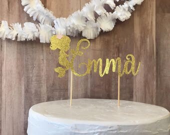 Custom name mermaid cake topper/mermaid party/mermaid birthday