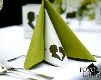 Napkin printed on your photo, photo print, photo napkin, rump, wedding, wedding logo, bride and groom, name and Monogram me, start from 60 units