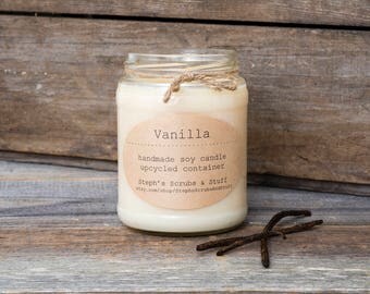 Vanilla Soy Candle, Vanilla Candle, Candle Vanilla, Soy Candle Vanilla, Scented Candles Vanilla, Vanilla Bean Candle, Soy Wax Candles