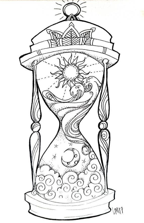 hourglass pen amp ink art design hourglass pen amp ink art design