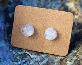 Moonstone earrings rainbow moonstone earrings moonstone jewelry moonstone studs gemstone jewelry genuine moonstone minimalist earrings boho