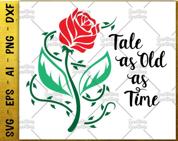 Download Tale as old as time SVG Rose SVG Roses with thorns svg clipart