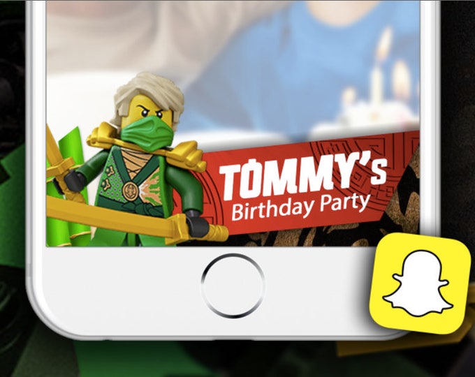 SNAPCHAT Geofilter Costumized for your party - LEGO Ninjago Party - We deliver your order in record time! Less than 4 hours! Ninjago Lloyd