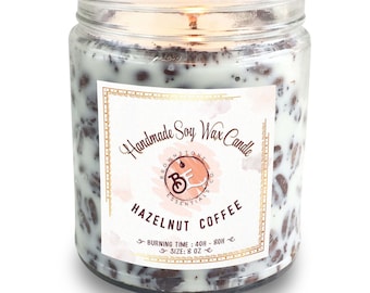 Hazelnut Coffee Candle // Coffee Candle //Gift for her // Gift for him // Holiday Gift // Personalized Candle // Soy Candle