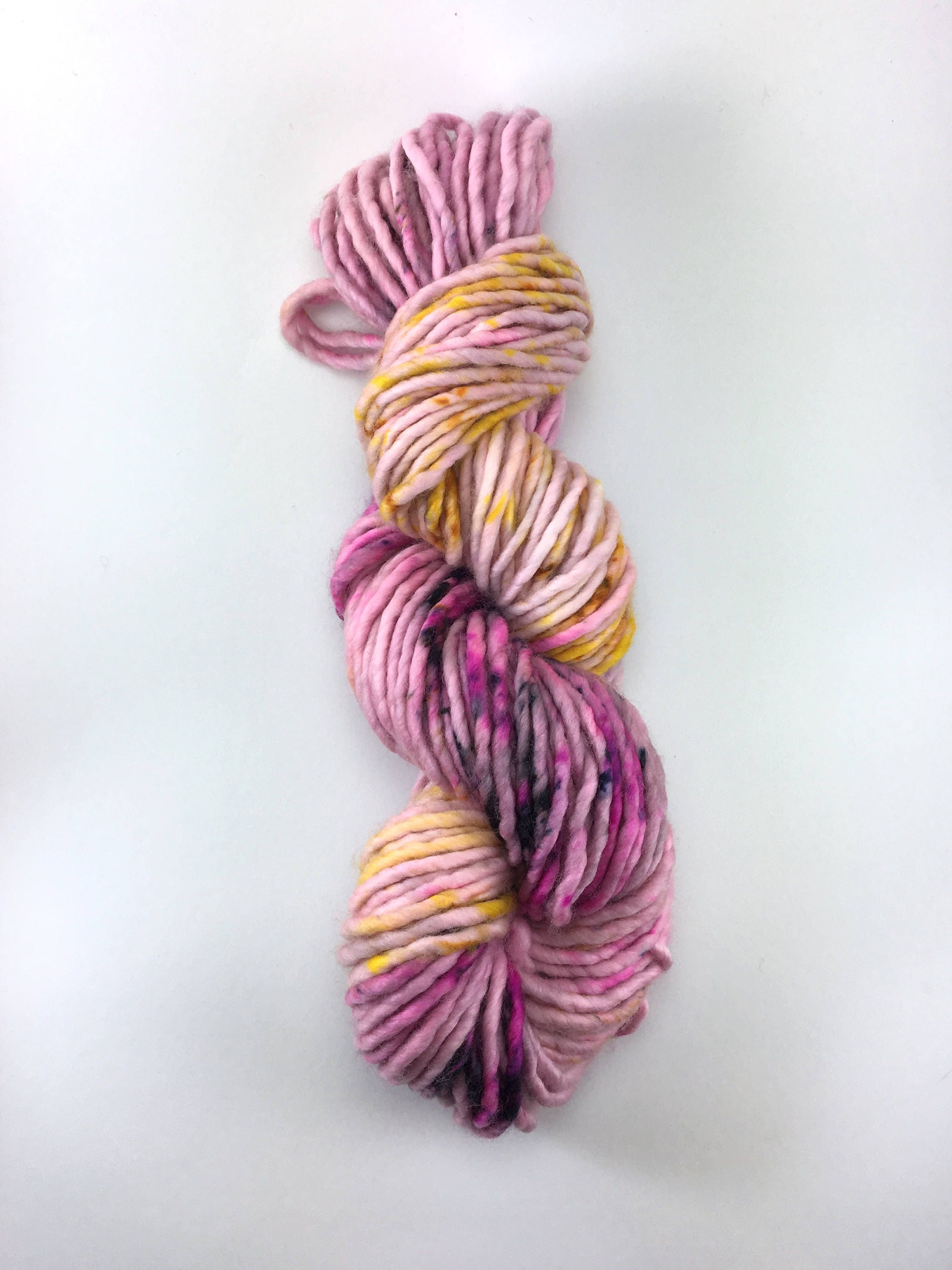 HINKYPUNK Hand dyed yarn Single Ply Super Bulky Super Bulky