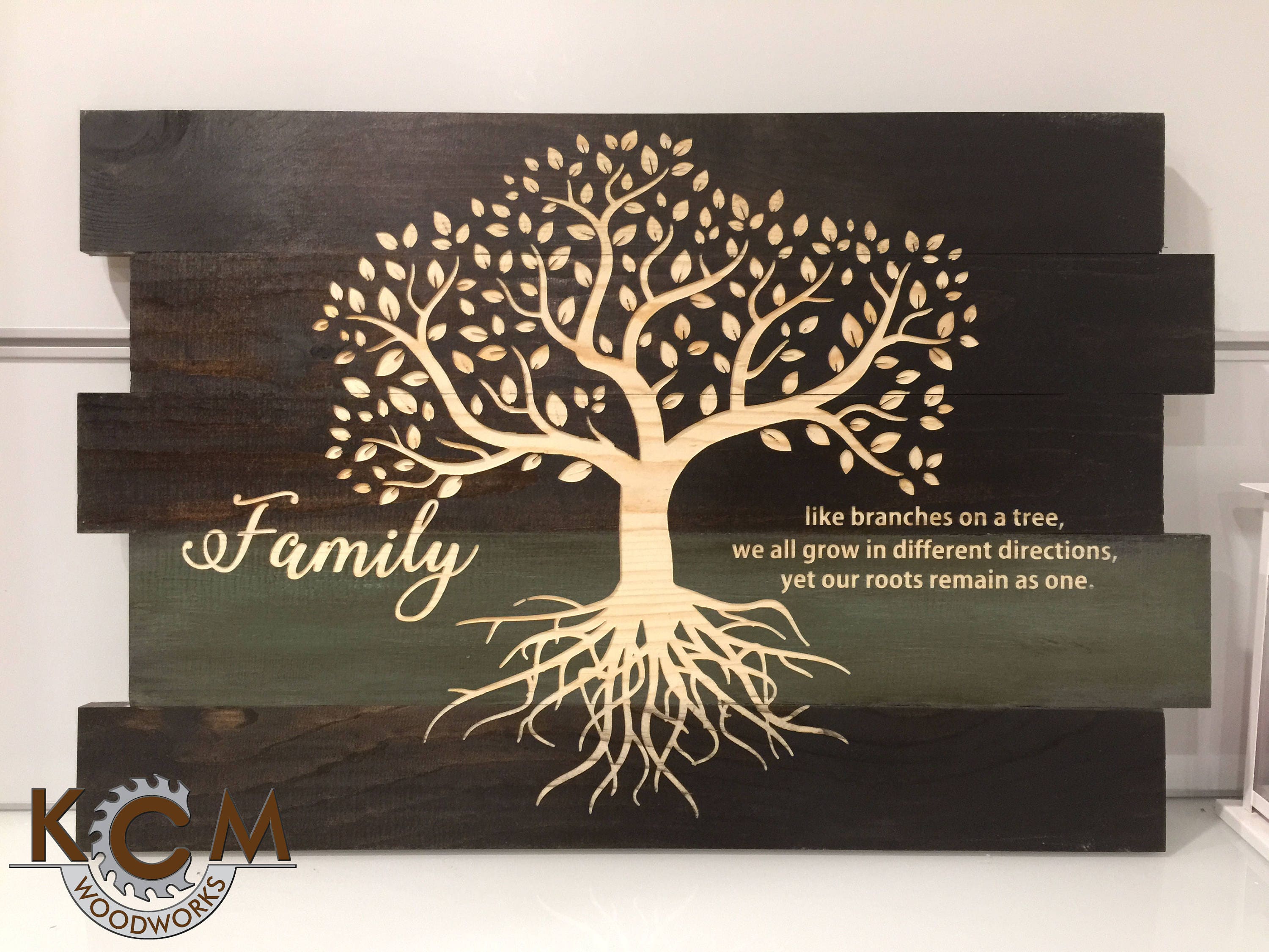 Family Tree Sign Engraved Hand Painted Rustic Wood Family Tree Sign Engraved Hand Painted Rustic Wood Distressed