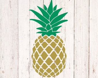 Gold Pineapple Decal, Gold Pineapple Stickers, Car Decal, Pineapple Decor, Pineapple Tumbler, Yeti Decal, Laptop Decal