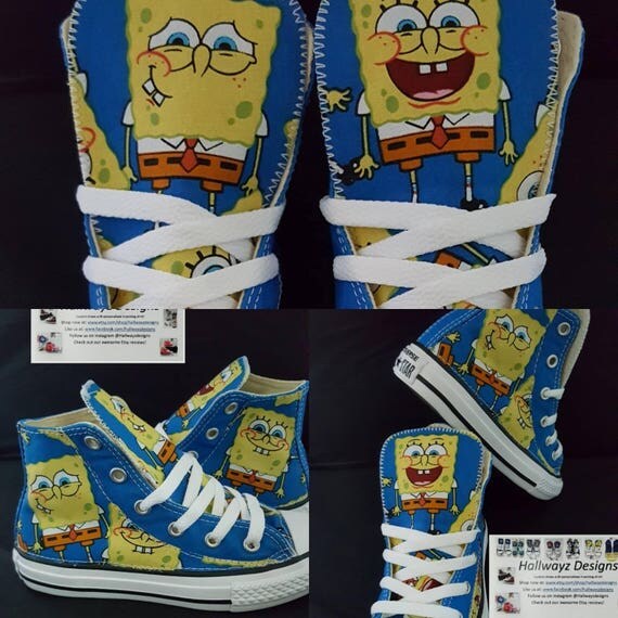 Blue SpongeBob SquarePants converse Nickelodeon shoes