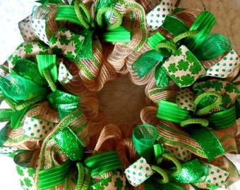 XMAS in JULY SALE-15%off St. Patricks Day Wreath, St. Patricks day, St Patrick's day wreath, St Patricks wreath, St Patrick wreath, St. Patr