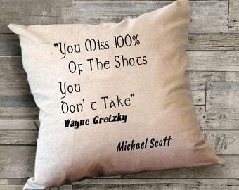 The Office Pillow Cover, Michael Scott Quote Pillow Cover,The Office TV Show Gift,Graduation gift,18 x 18 Pillow Cover, Personalized Pillows