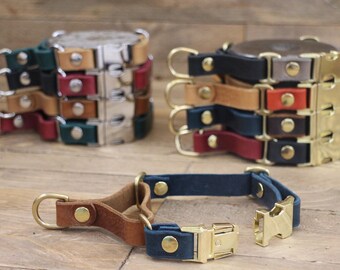 Martingale collar, Black collar, Leather dog collar, FREE ID tag, Handmade red collar, Martingale, Leather martingale collar, Colourful