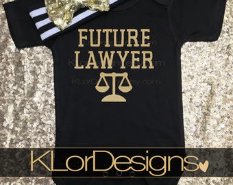 Future Lawyer baby, lawyer baby, smart baby, baby girl, law school baby, lawyer gift, baby girl clothing