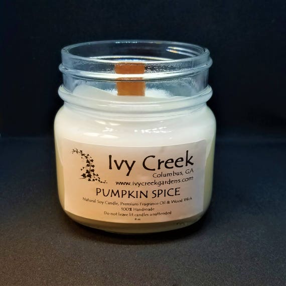 Pumpkin Spice Candle Pumpkin Spice Natural Candle Wood Wick