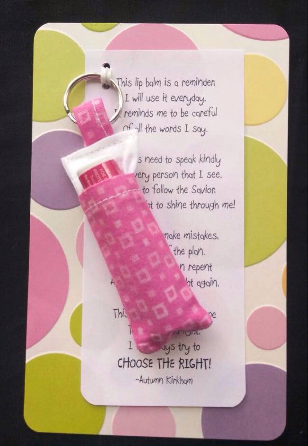 CTR Lipbalm Speak kind words Poem Set of 3