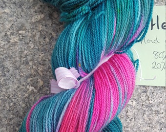 Hand dyed sock yarn 100g. Heligan