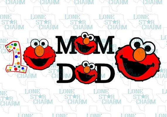 Elmo 1st Birthday SVG Set