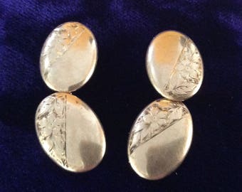 Double Sided Victorian 9K cufflinks dated 1906 Birmingham UK # 120