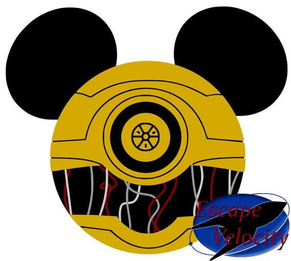 Download C3PO Mickey Ears Cut File For Silhouette Cricut SVG... File