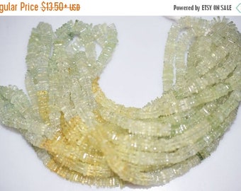 50% OFF Natural Shaded Prehnite Heishi Square Spacer Beads -Shaded Prehnite Heishi Spacer Beads , 5.50-6 mm , BL228