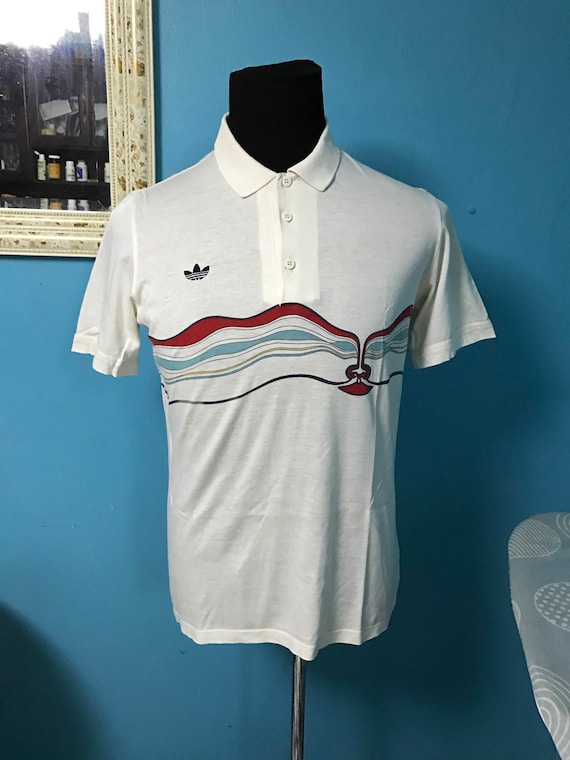 Vtg adidas t shirt Ivan Lendl tennis polo shirt 80s