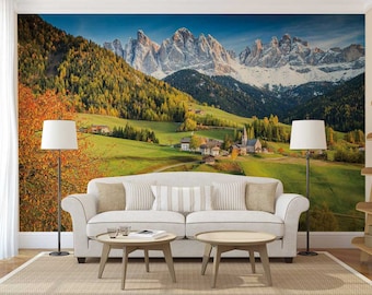 Mountain Wall Mural mountain wall decal | etsy Mountain Wall Mural mountain wall decal | etsy