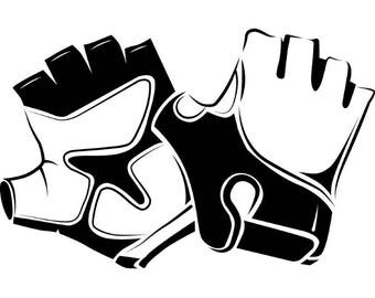 Workout Training Gloves Fitness Bodybuilding Boxing Fighting .SVG .EPS .PNG Instant Digital Clipart Vector Cricut Cut Cutting Download File
