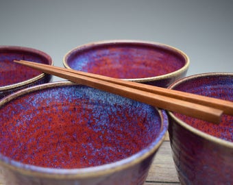 Handmade Ceramic Bowl, Ceramic Bowls, Bowl Set of 4, Set of four Bowls, for Soup, Salad, Rice