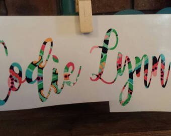 Name decal, cursive name decal, name decal for yeti, yeti name decal, yeti cup decal, name decal, laptop decal, tablet decal, phone decal