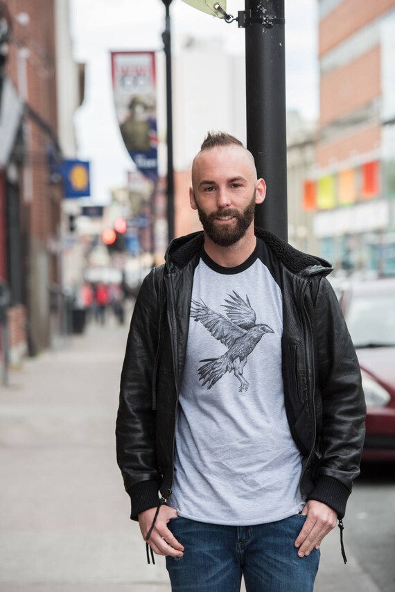 Crow baseball tee