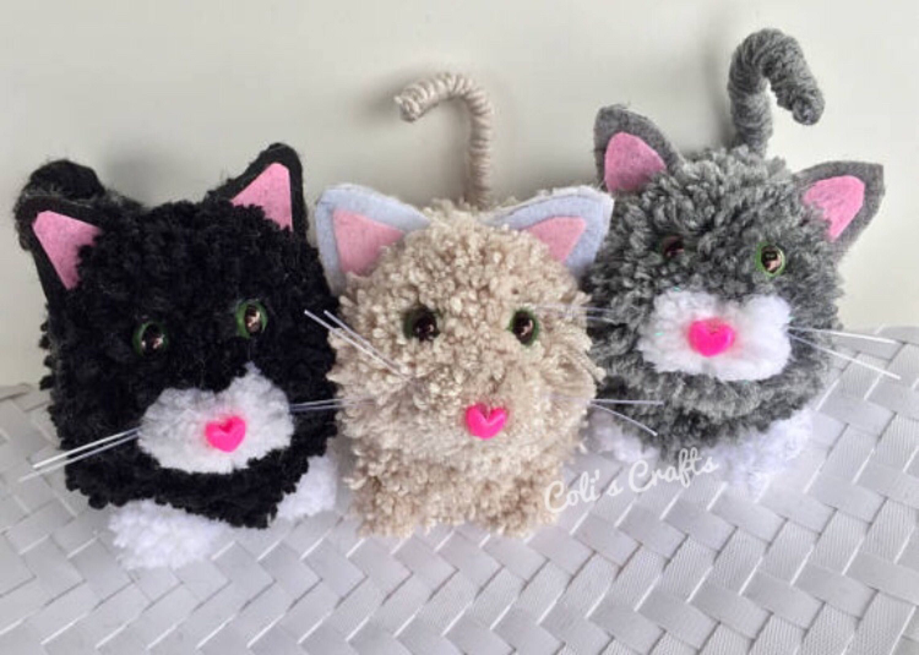 Pom-Pom Cats Yarn Cats Felt Cats Customized Cats Custom