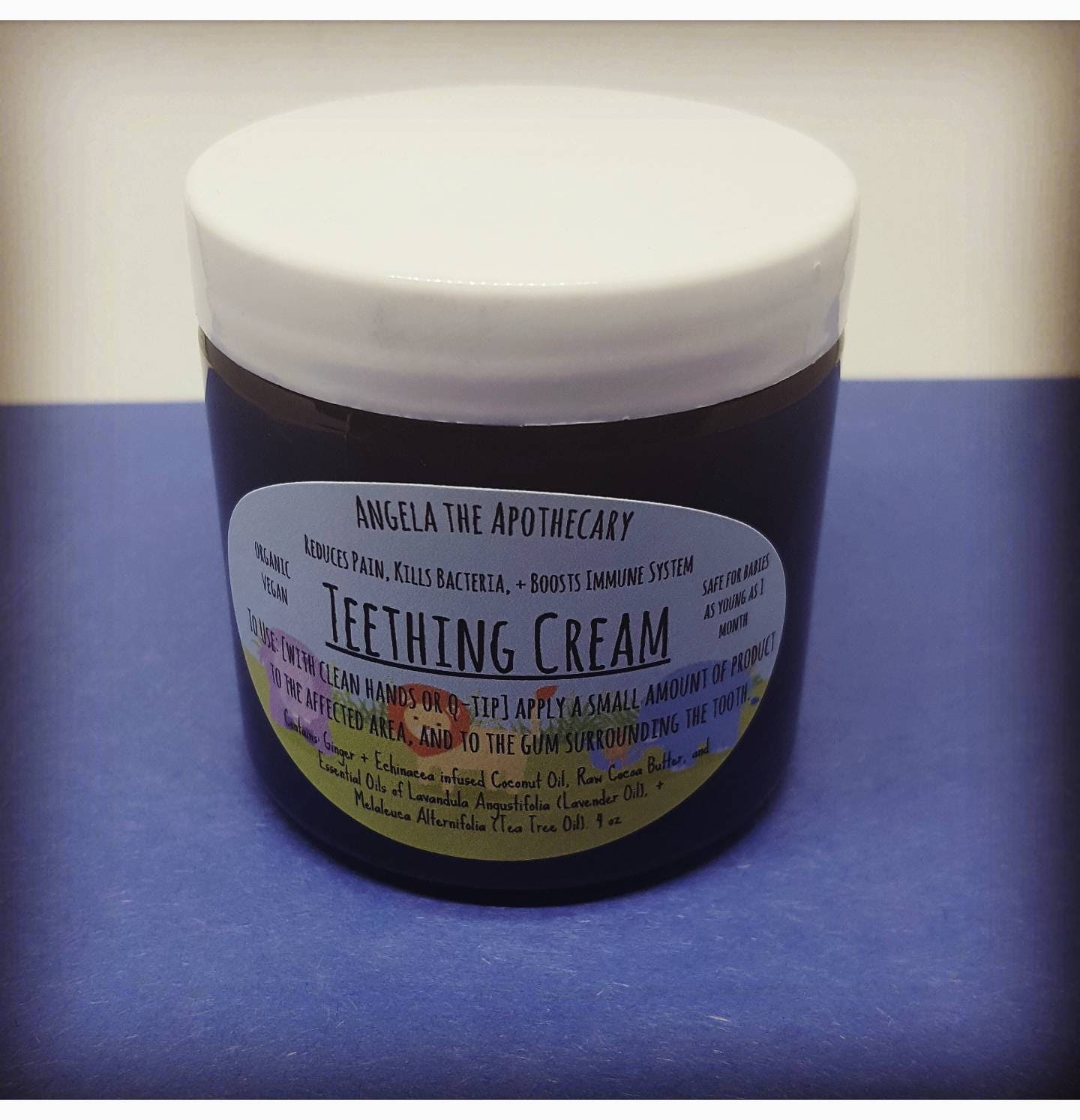 Organic Vegan Teething Cream Toothache Relief Teething