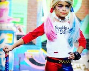 Handmand Harley Quinn Outift for Children and Teenagers, Harley Quinn Costume, Halloween Costume