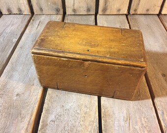 Antique Singer Oak Puzzle Box, Singer Puzzle Box