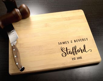 Personalized Cutting board Custom Cutting board Personalized Wedding Gift Housewarming Gift Wooden Cutting Board Anniversary Gift for Couple