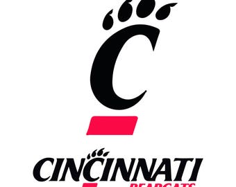 Cincinnati Bearcats Cut File, Cincinnati Bearcats SVG Files, EPS, SVG, Png, Jpg, Dxf files, digital download