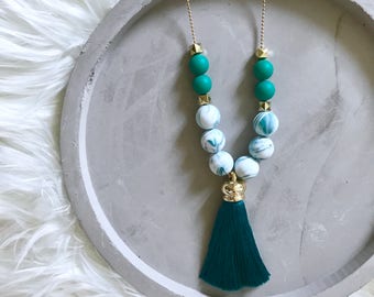 Handmade silicone necklaces & tassel pendant necklaces by Blushery