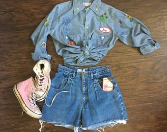 Vintage 90s High Waisted Calvin Klein Shorts mom jeans Sz 6
