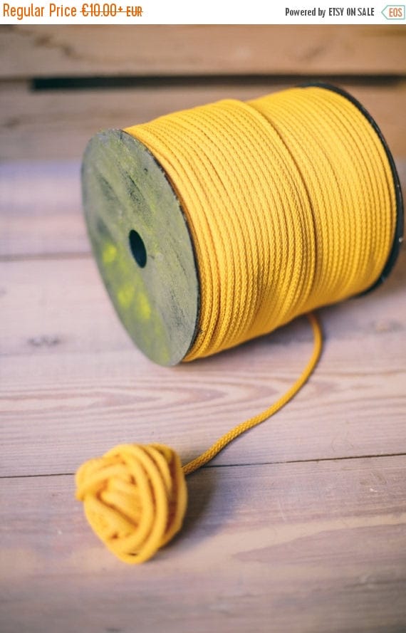 15 % OFF Yellow yarn- polyester cord- crochet cord- crochet yarn- macrame yarn- macrame cord- crochet cord- macrame rope- macrame cord- marc