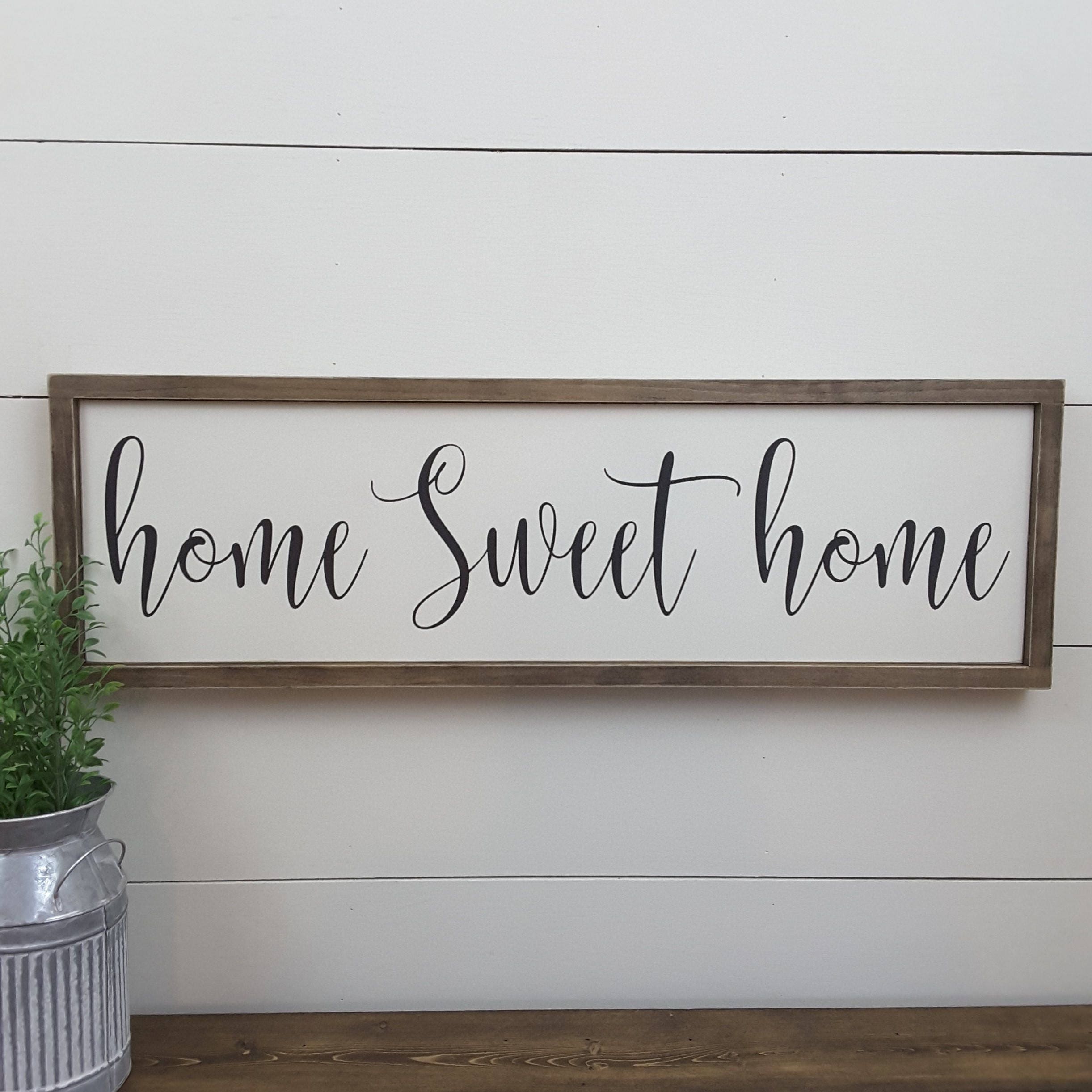 Home Sweet Home Sign With Vibrant Colors